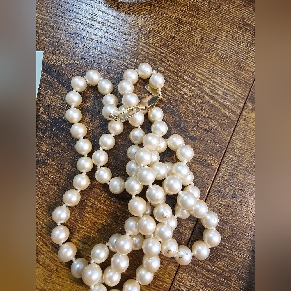 Vintage Marvella Vintage Pearl Bead Necklace 28"